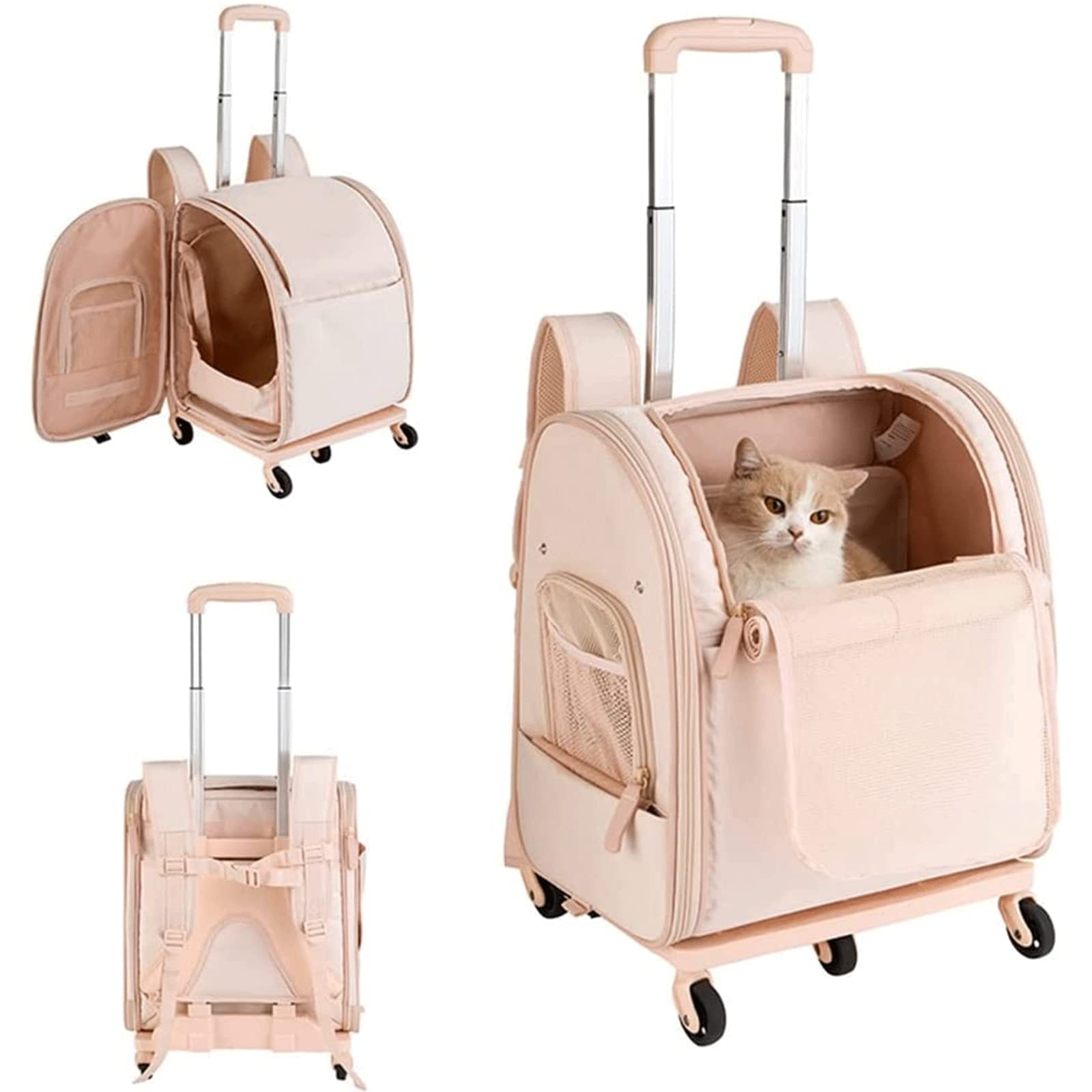 Amazon.co.jp: キャリー バッグ ペット 車輪付き猫用バックパック